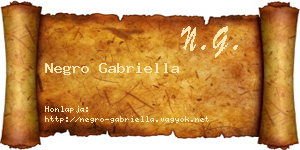 Negro Gabriella névjegykártya
